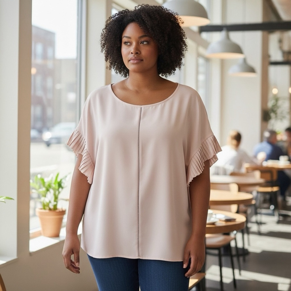 3 for $10 Laura Elevated Short Sleeve Blouse/Top #284